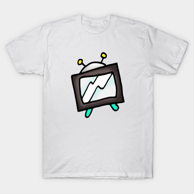 White Noise TV T-Shirt by VANDERVISUALS